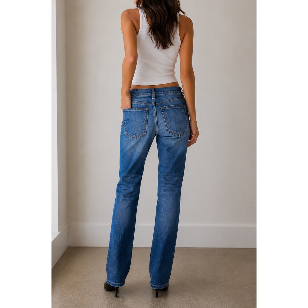 Rag & Bone The Dre Stoke Slim Boyfriend Low-Rise Relaxed Slouchy Fit Jeans - Picture 3 of 10
